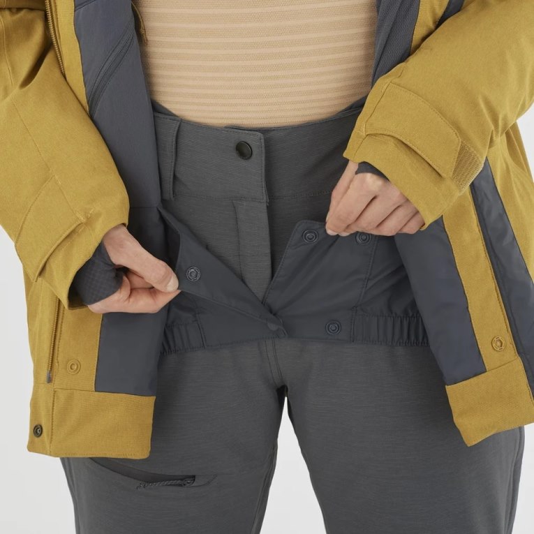 Chaquetas De Esquí Salomon Stance Cargo Insulated Encapuchado Mujer Amarillos | MX SKQA486